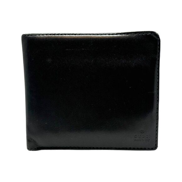 Gucci Logo Leather Bifold Wallet - Picture 1 of 8
